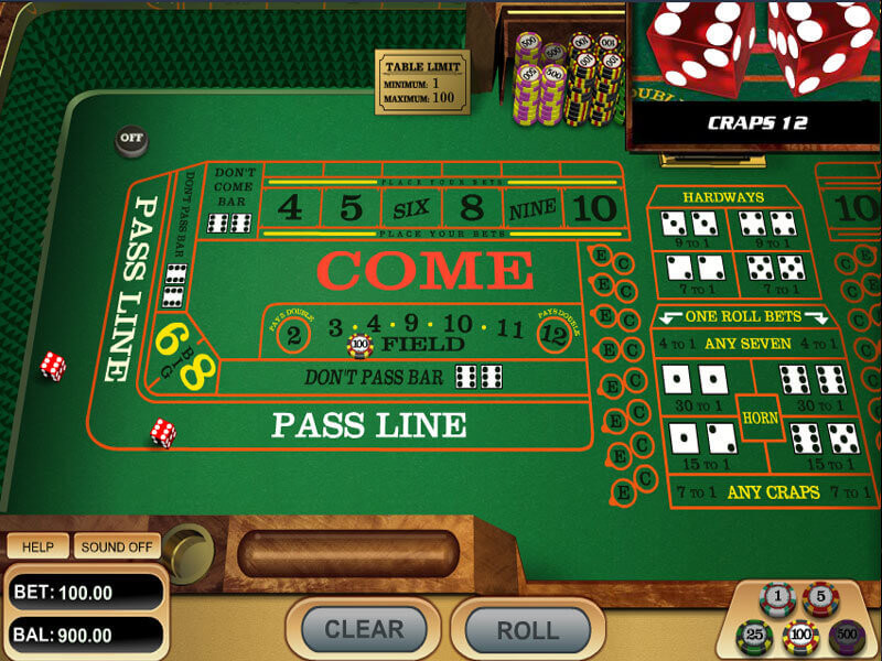 Craps Online Play For Free or Real Money